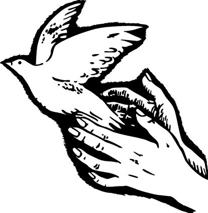 Hands loosening Dove