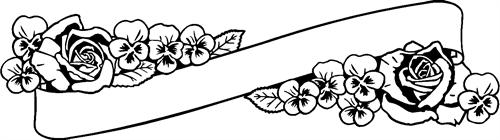Scroll132 Pansies&Roses